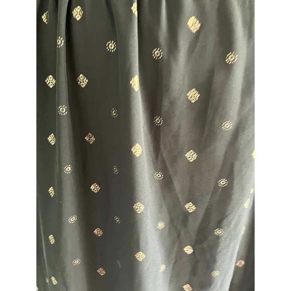 Ci Sono Black and Gold Long Sleeve Blouse Large - Picture 4 of 7